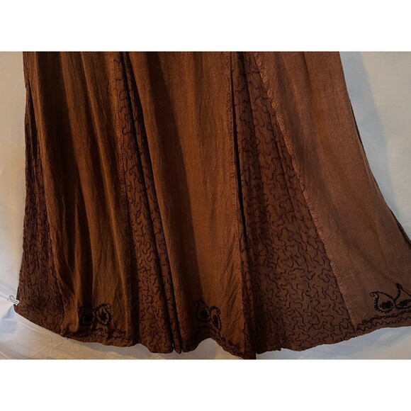 VTG M.P.H 90s Boho Hippie Embroidered Whimsical Festive Maxi Dress 1X  Flaws - Picture 7 of 11